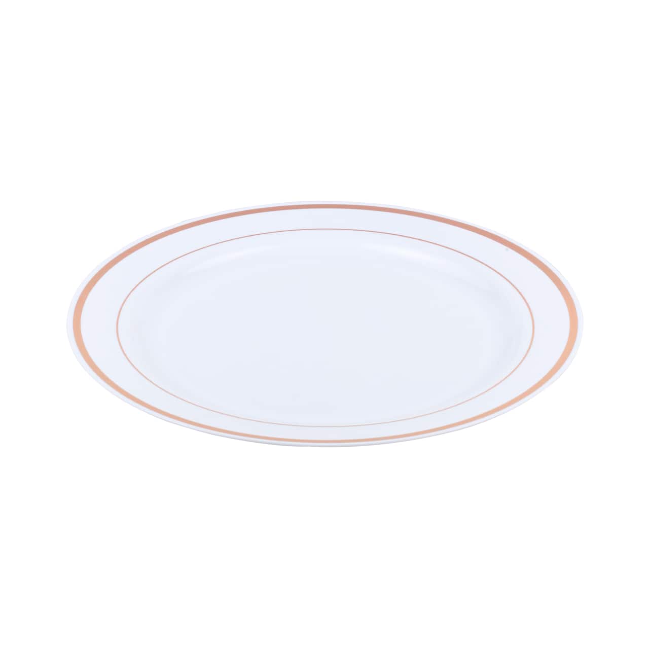 10.5&#x22; Rose Gold &#x26; White Plastic Plates by Celebrate It&#x2122;, 10ct.